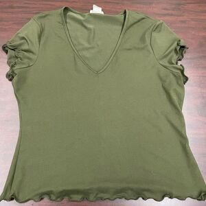 Ultra Flirt Kids Olive Green Blouse